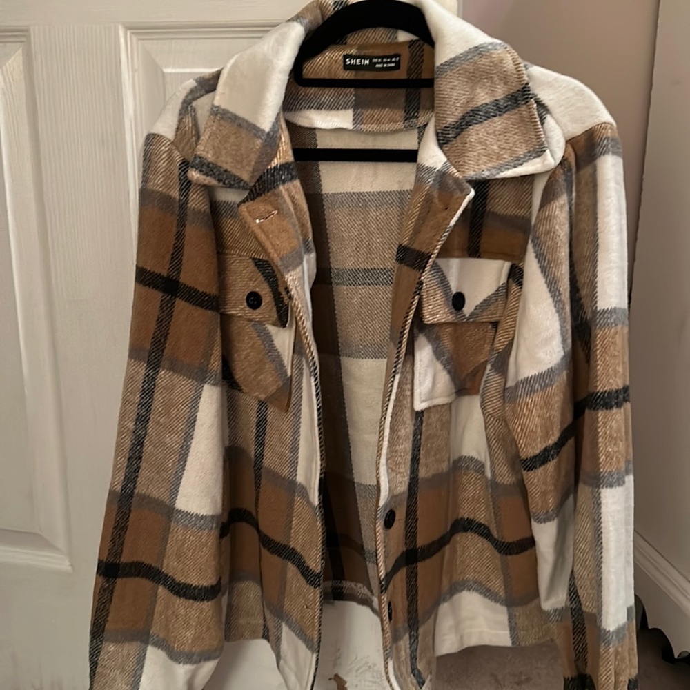 Plaid shacket size XL